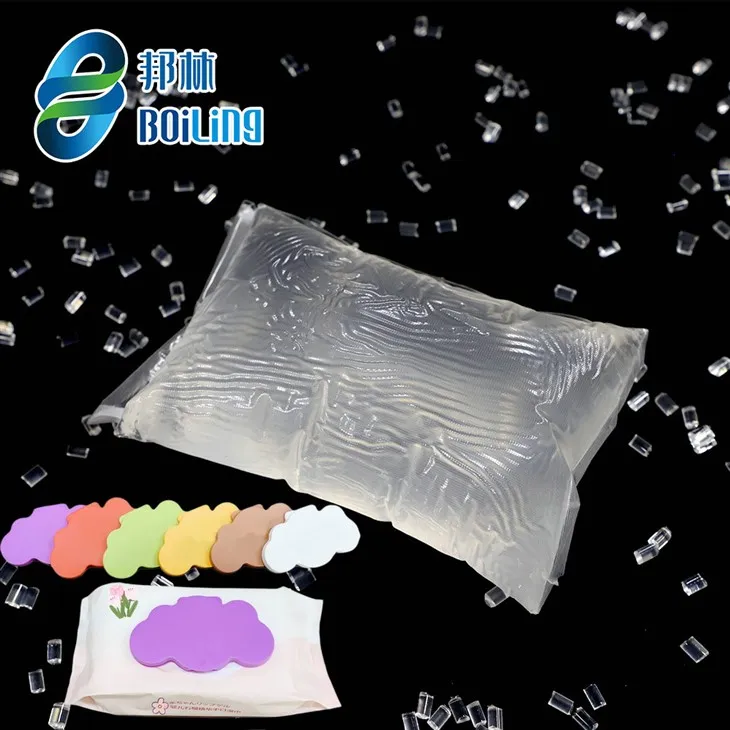 Heit bráðnar lím fyrir blautþurrkuhlífar